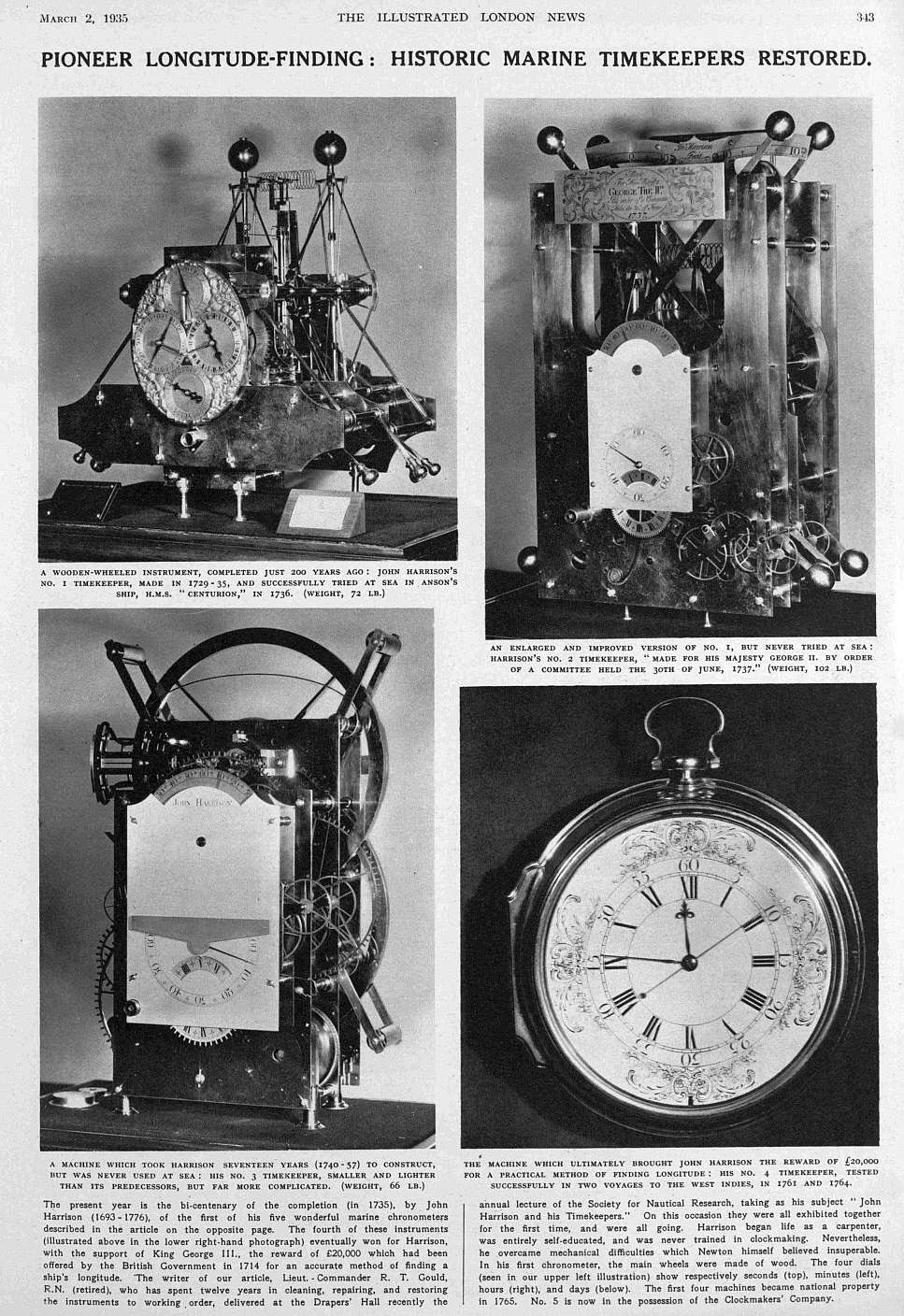 Harrisons marine timekeeper